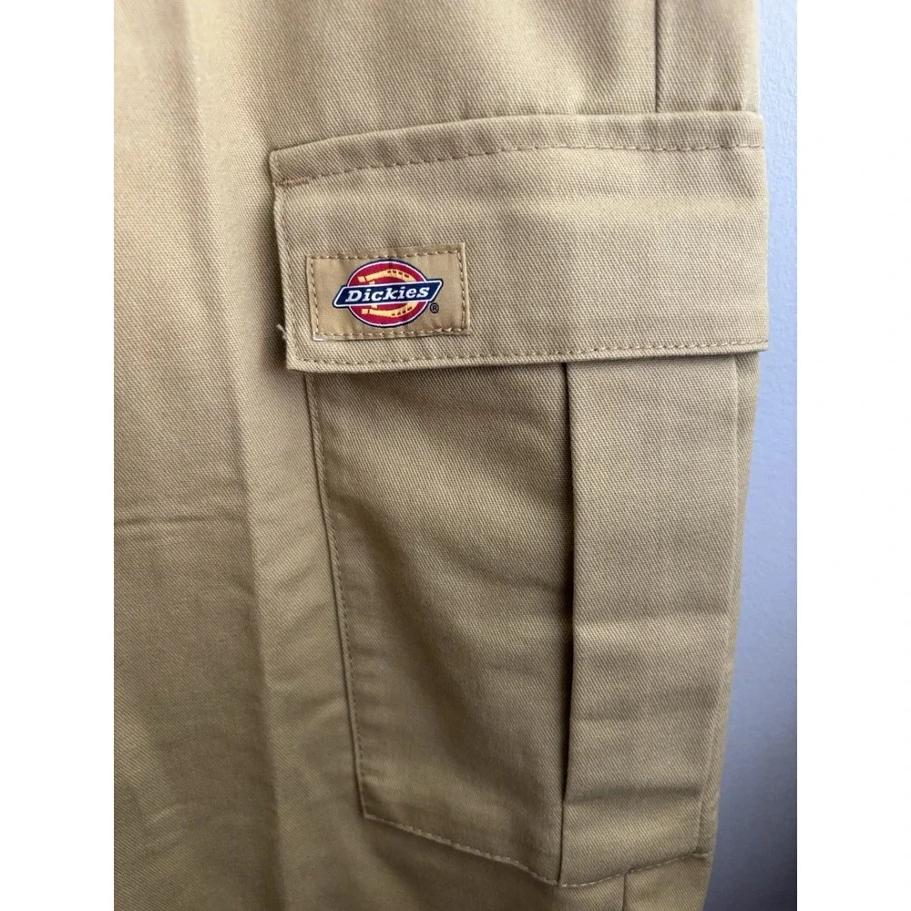 Dickies Beige Cargo Work Pants Size 2R Cotton Blend Twill FPR03S2K